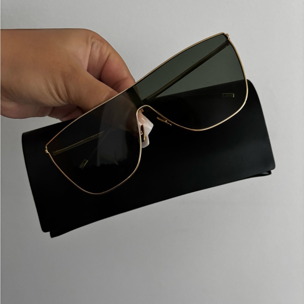 Yves Saint Laurent Gold and Black Sunglasses